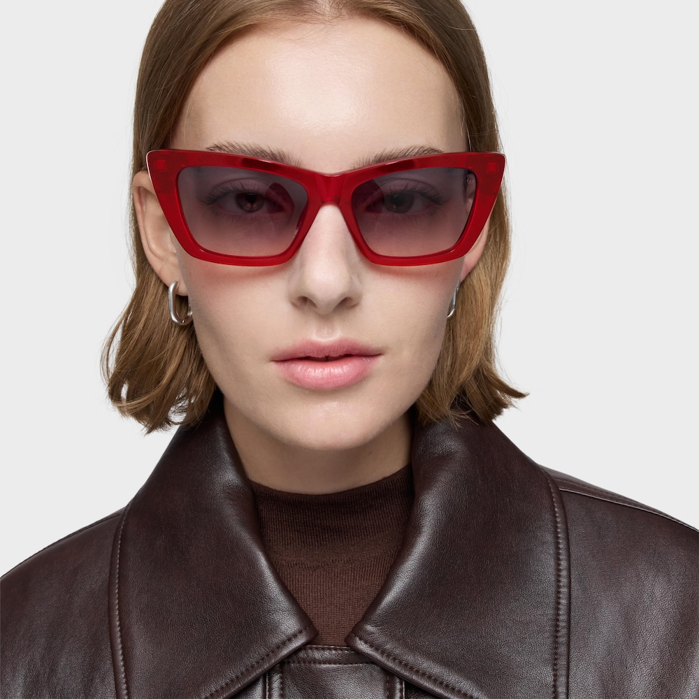 Lunettes de soleil rouges Transparent