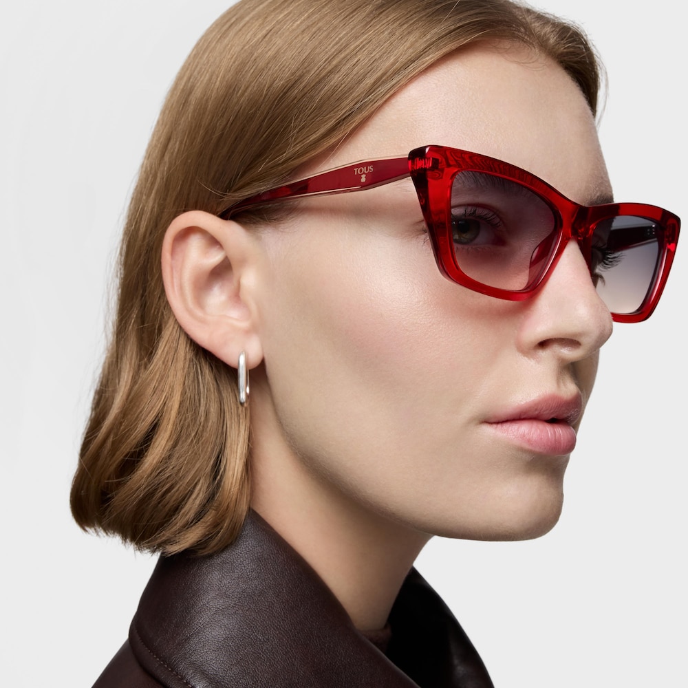 Lunettes de soleil rouges Transparent