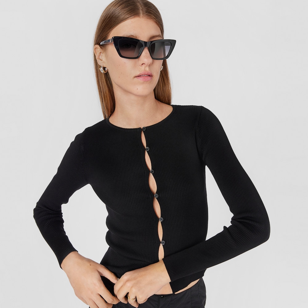 Sonnenbrille Square Bear in Schwarz