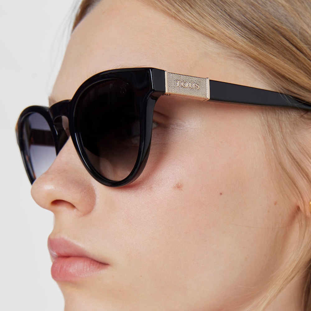 Black Sunglasses Round Mesh