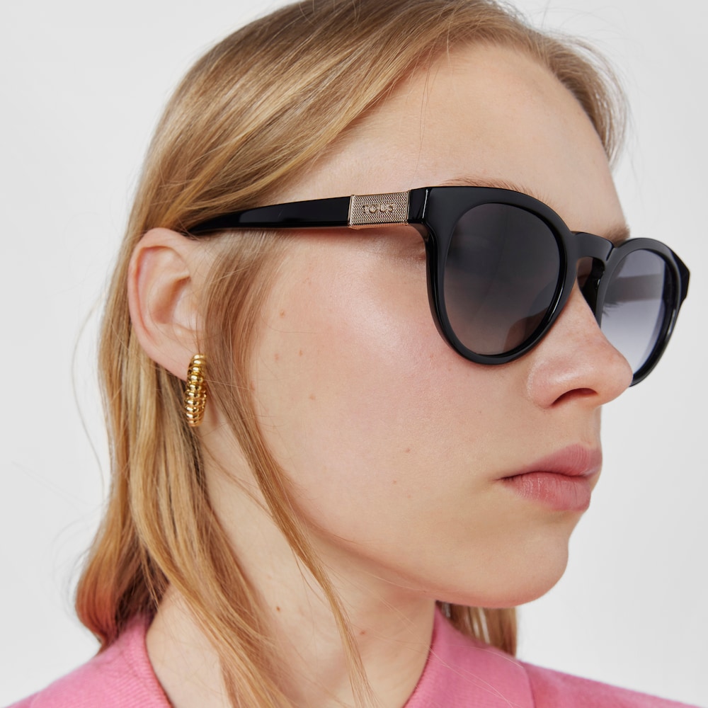 Black Sunglasses Round Mesh