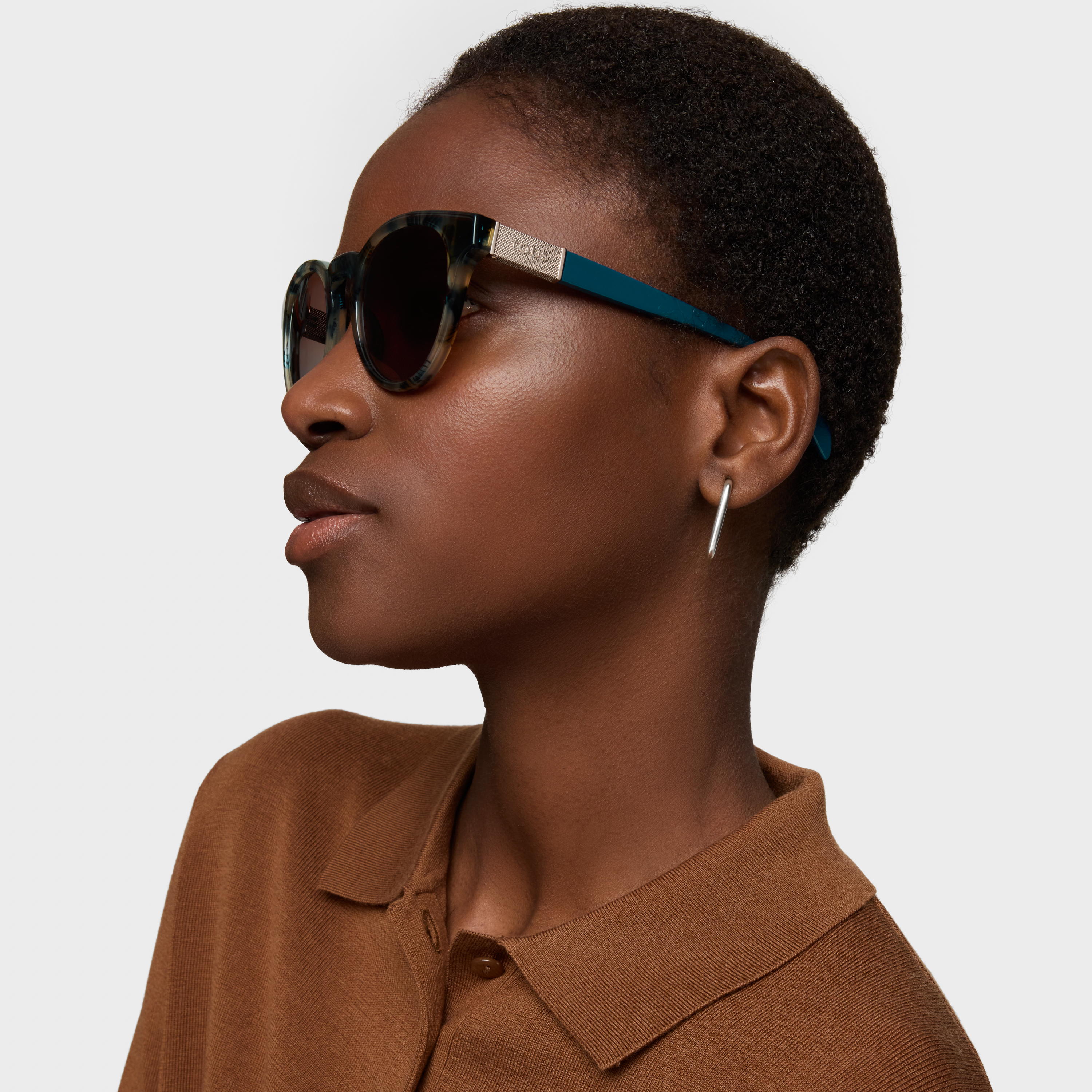 Blue Sunglasses Round Mesh