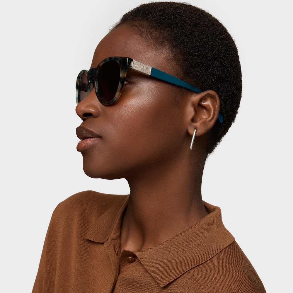 Lentes de sol Round Mesh azul