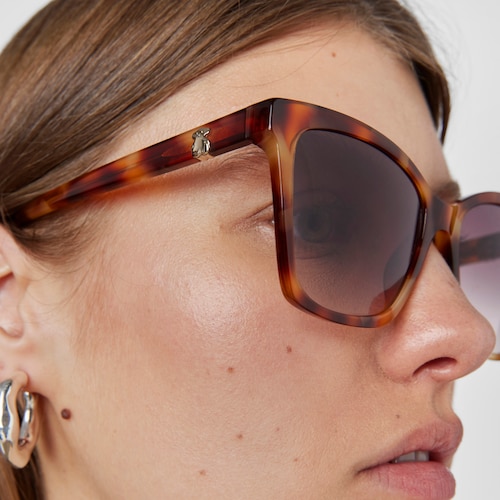 Havana-colored bear Sunglasses Square Bear