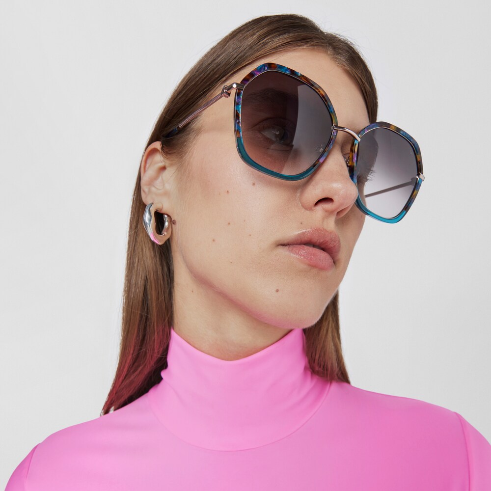 Green Sunglasses Vyana Metal image number 3