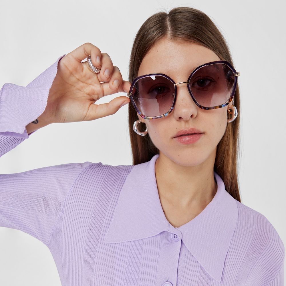 Lilac-colored Sunglasses Vyana Metal image number 1