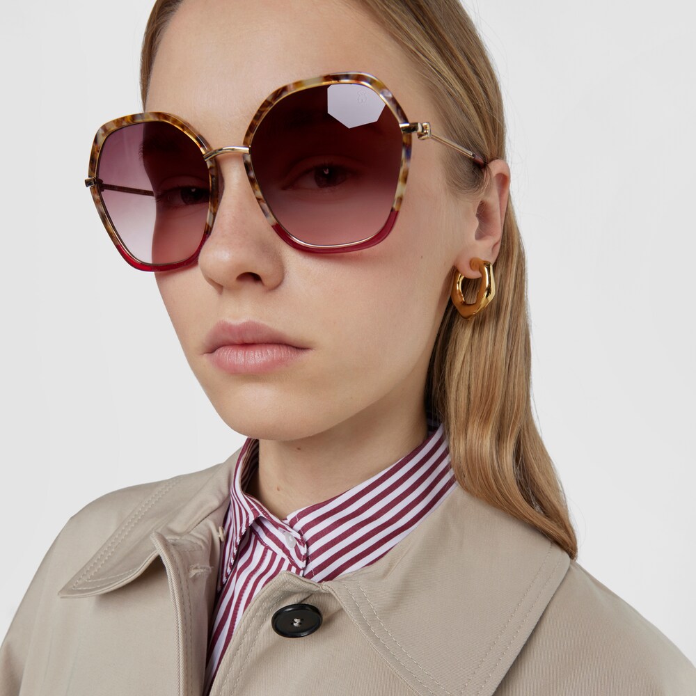 Red Sunglasses Vyana Metal image number 1