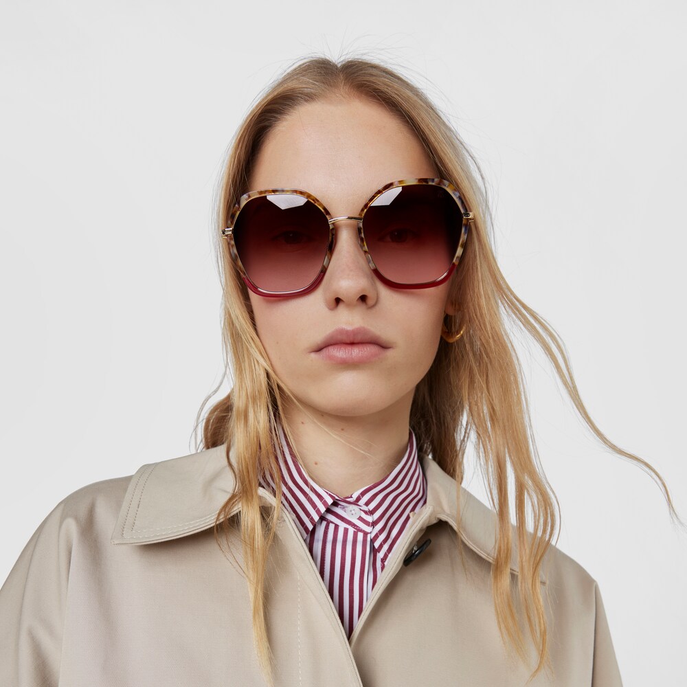 Red Sunglasses Vyana Metal image number 2