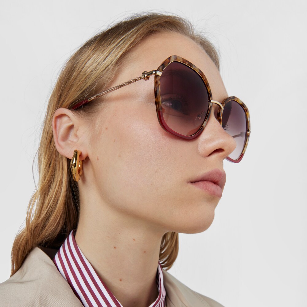 Red Sunglasses Vyana Metal image number 3
