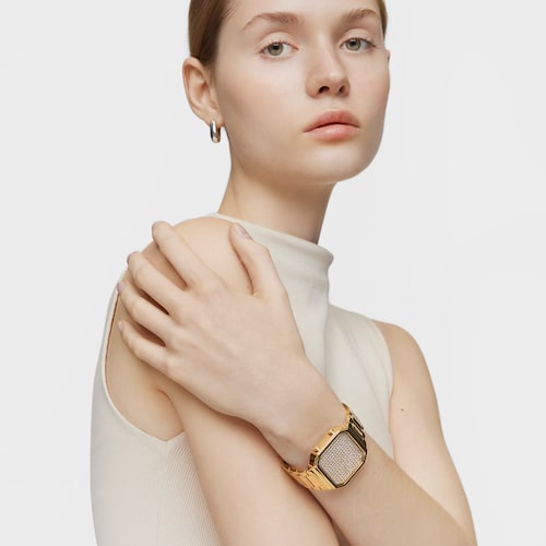 Reloj digital con brazalete de acero IPG dorado y caja con leds D-BEAR