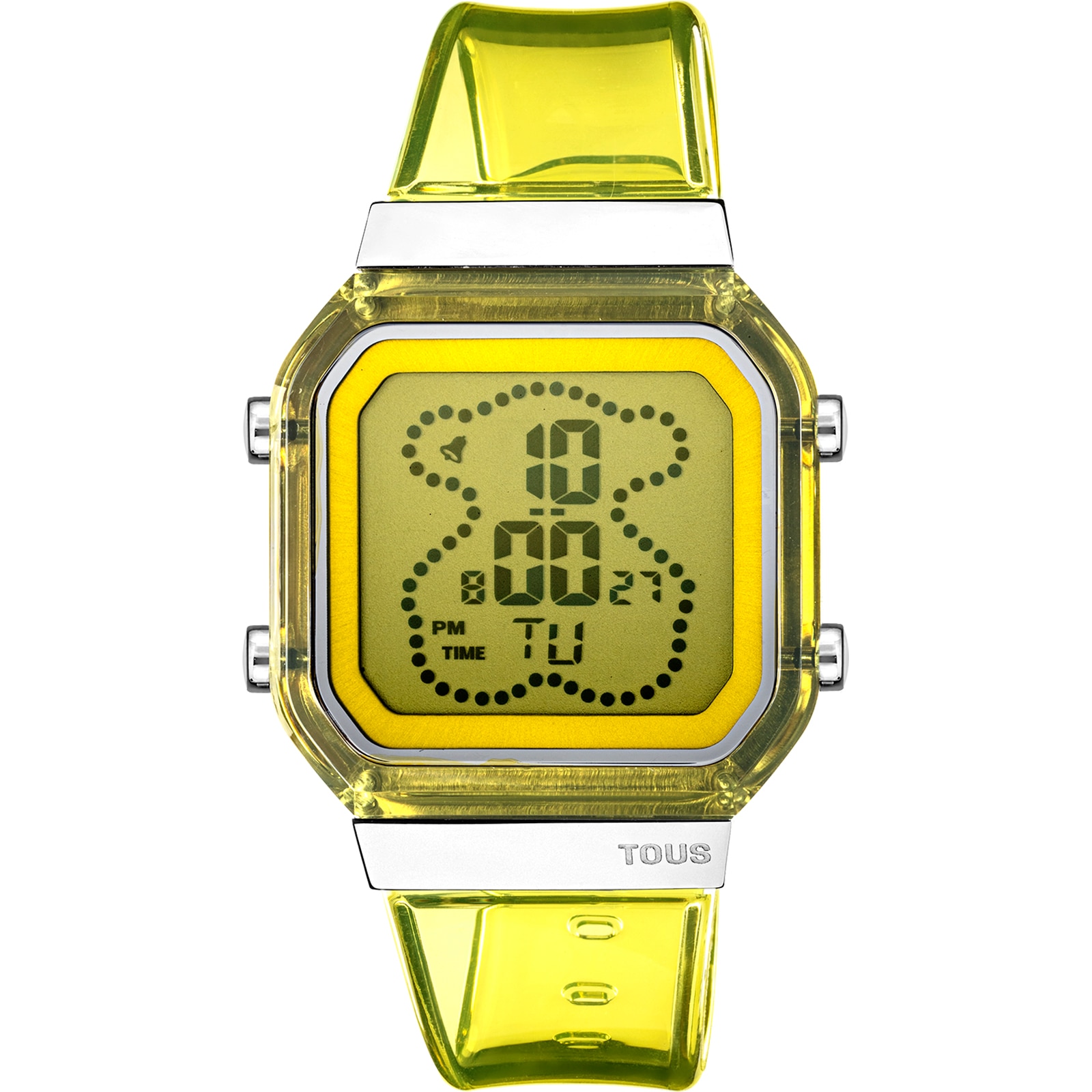 Yellow polycarbonate and steel digital Watch D-BEAR Fresh