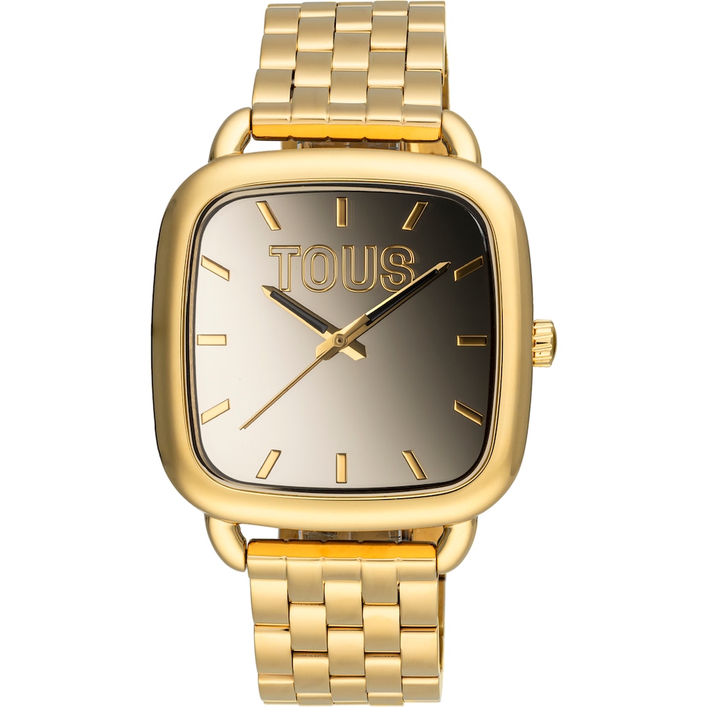 Analog Watch with gold-colored IPG steel bracelet TOUS D-Logo Mirror image number 0