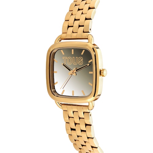 Analog Watch with gold-colored IPG steel bracelet TOUS D-Logo Mirror
