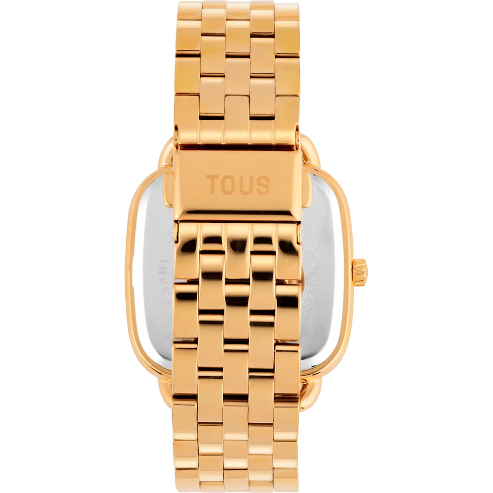 Analog Watch with gold-colored IPG steel bracelet TOUS D-Logo Mirror image number 2
