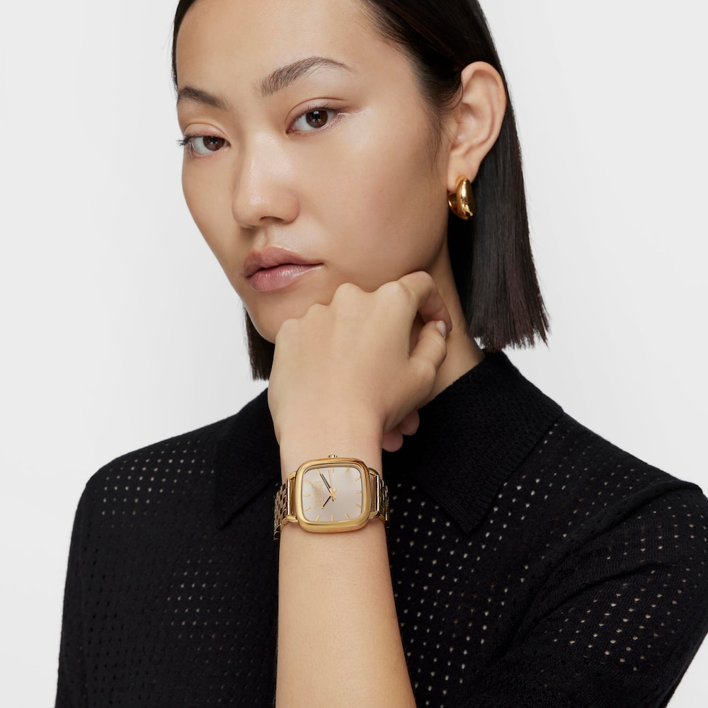 Analog Watch with gold-colored IPG steel bracelet TOUS D-Logo Mirror image number 3