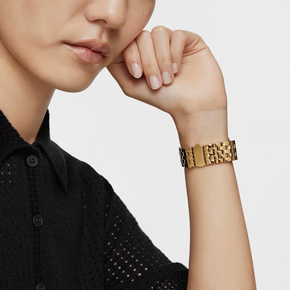 Reloj anal&oacute;gico con brazalete de acero IPG dorado TOUS D-Logo Mirror