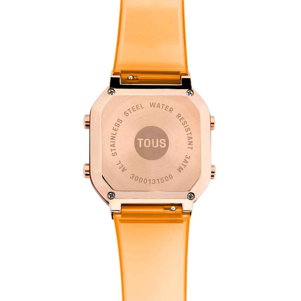 Reloj digital de policarbonato color salmón y acero IPRG rosa D-BEAR Fresh