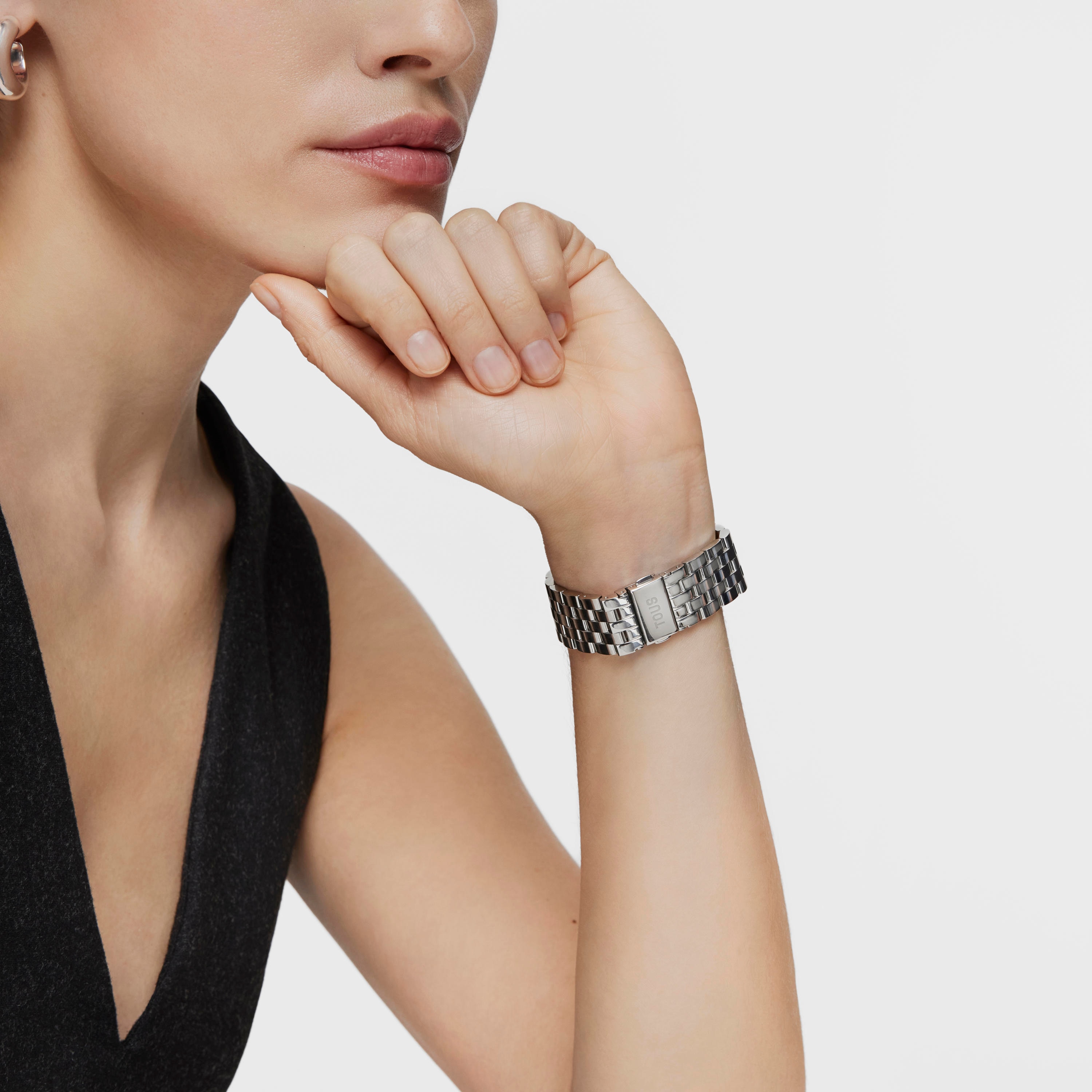 Reloj analógico con brazalete de acero TOUS D-Logo Mirror