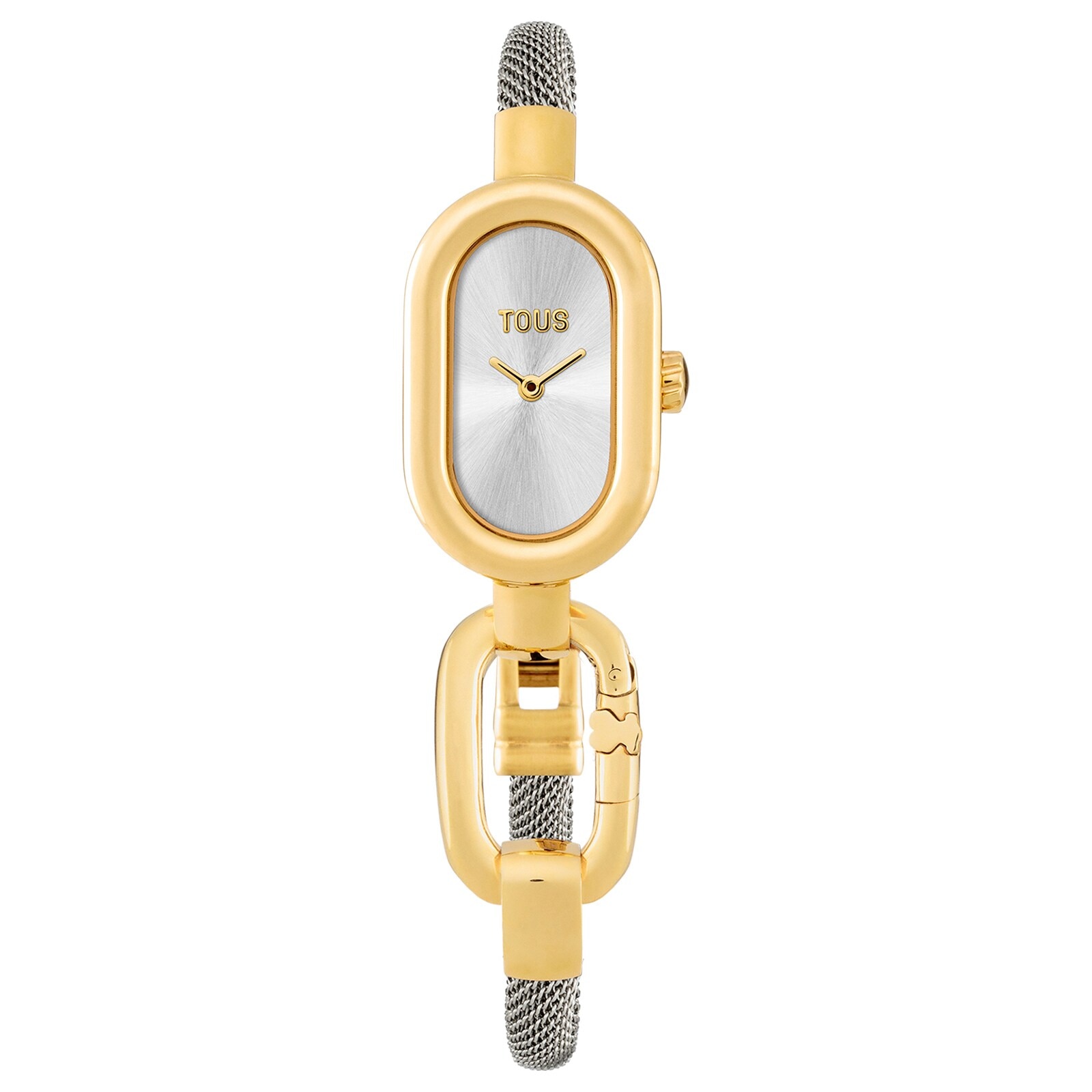 Analog Watch with steel bracelet and gold-colored IPG case TOUS Hold Oval
