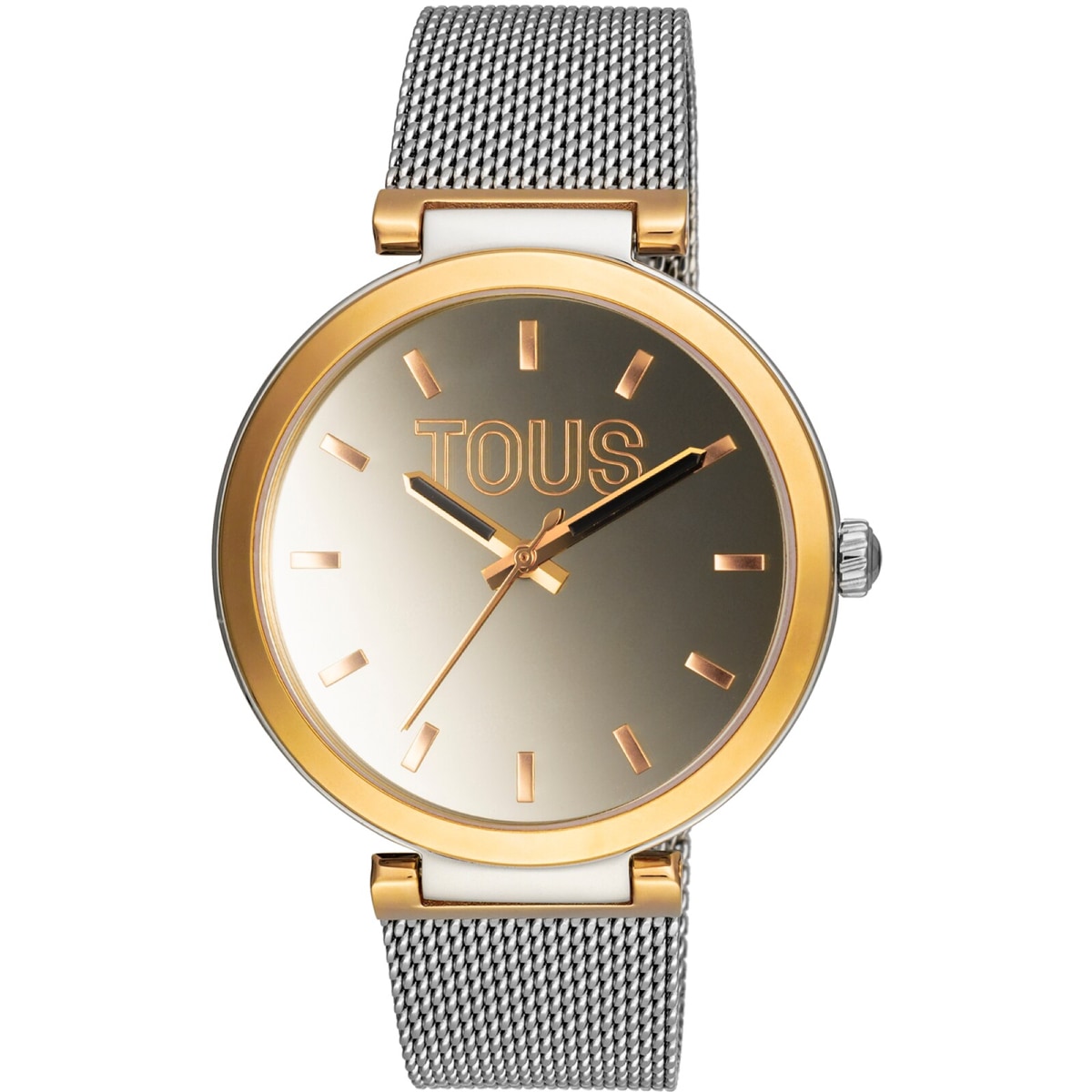 Tous - Reloj Analógico Con Brazalete De Acero Y Caja De Aluminio En Color Ipg Dorado Tous S-Mesh Mirror - Único