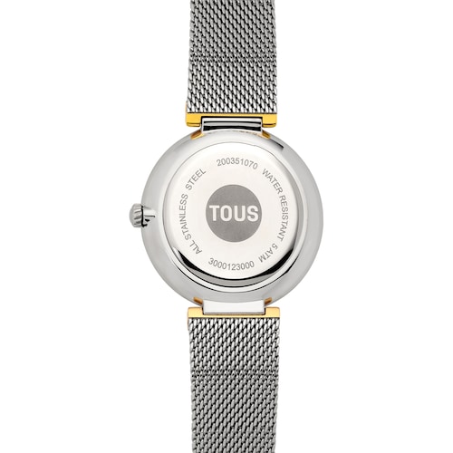 Analog Watch with steel bracelet and aluminum case in gold-colored IPG TOUS S-Mesh Mirror
