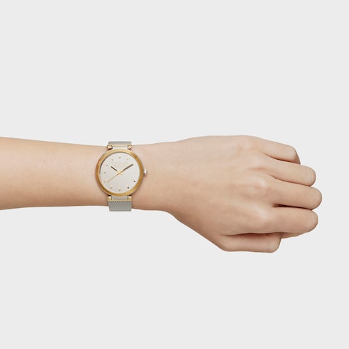 Analog Watch with steel bracelet and aluminum case in gold-colored IPG TOUS S-Mesh Mirror