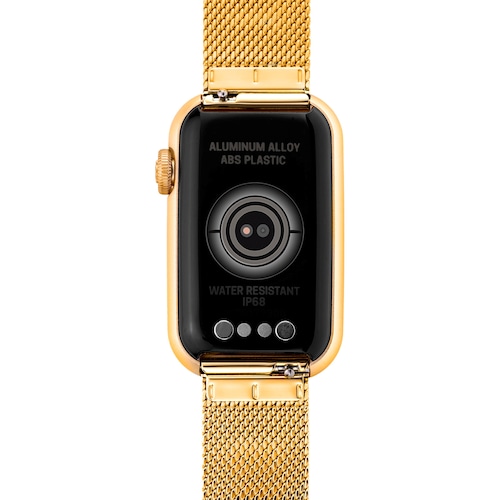 Smartwatch with gold-colored IPG steel bracelet and gold-colored IPG aluminum case TOUS T-Band Mesh