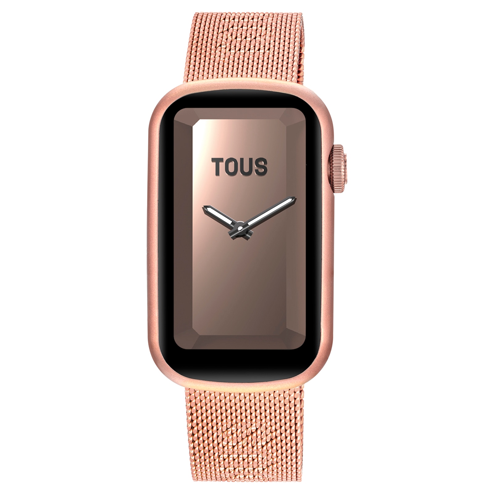 TOUS T-Band Mesh smartwatch with rose-colored IPRG steel