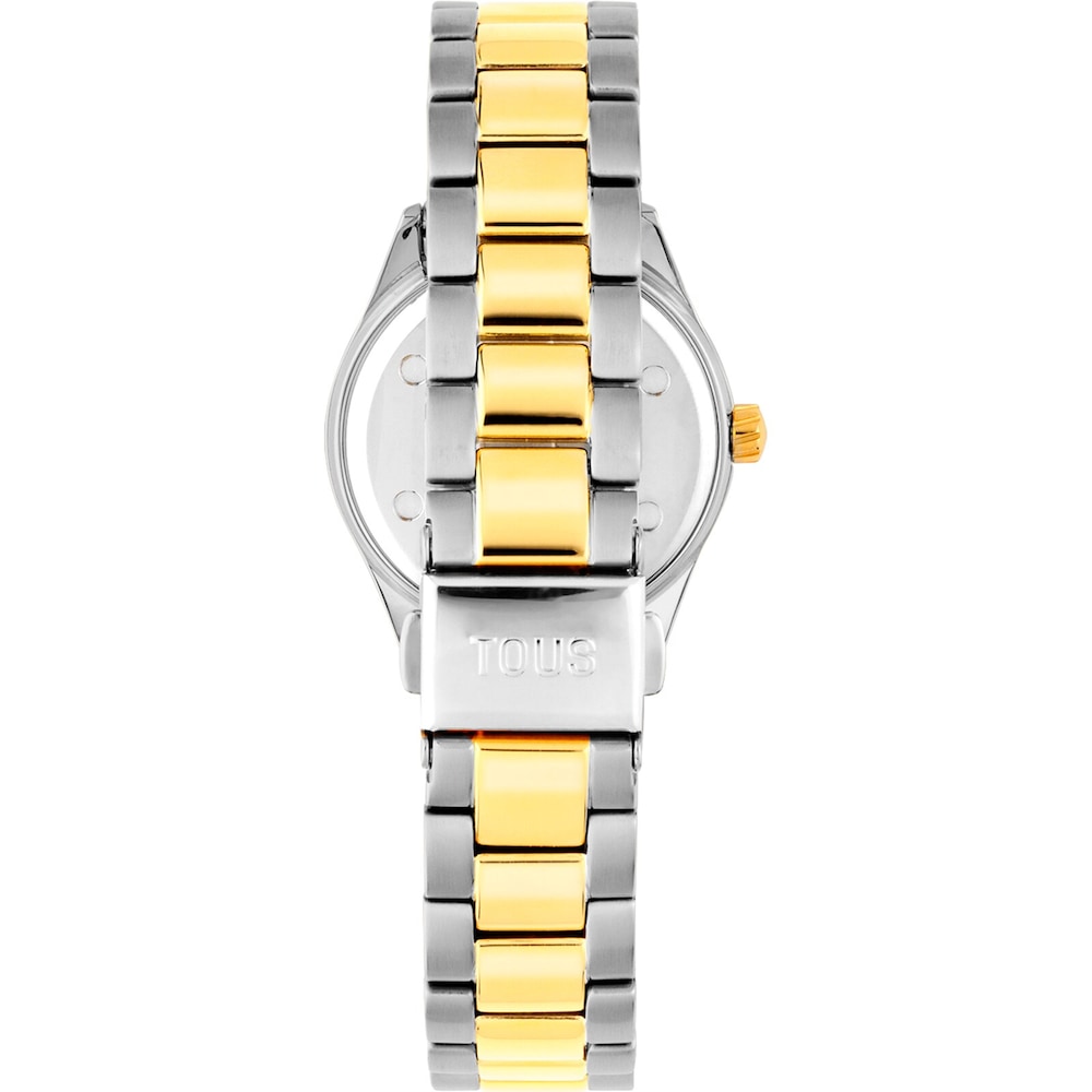 Analog Watch with steel and gold-colored IPG steel bracelet TOUS T-Bear Kdt