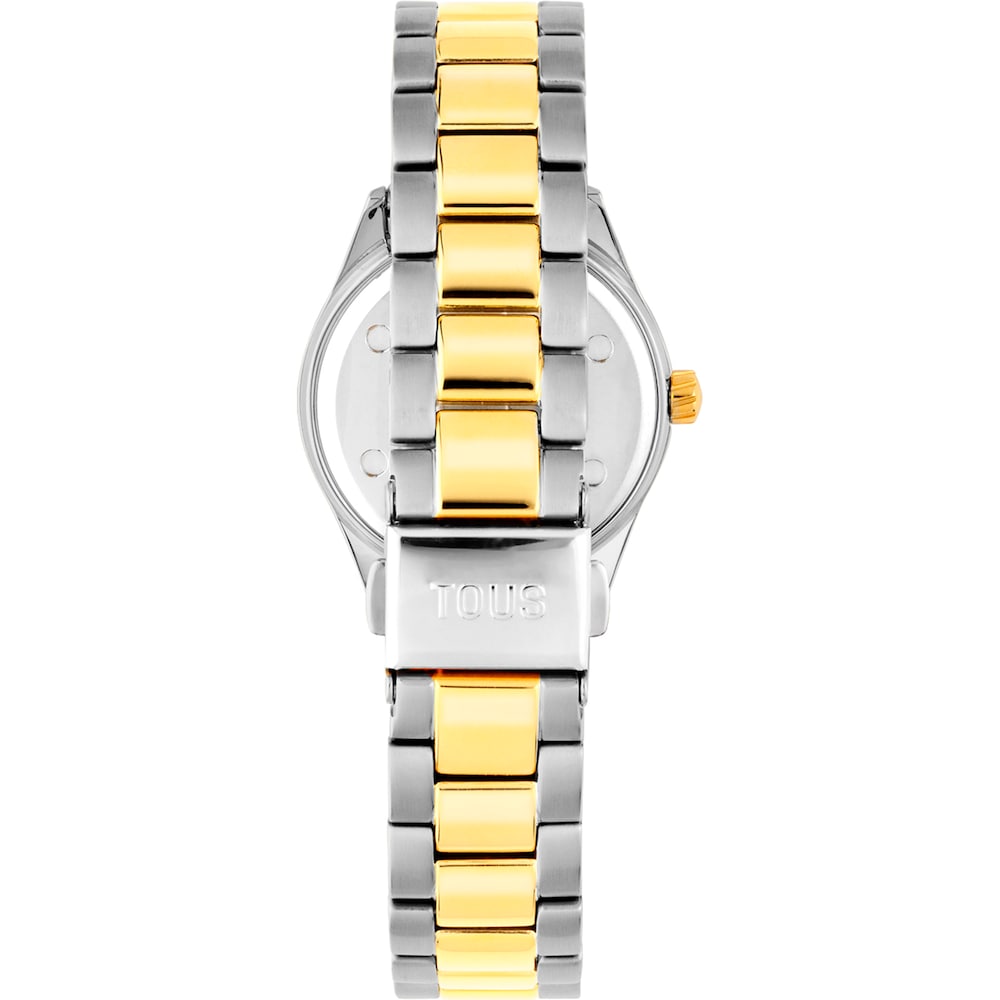 Reloj analógico con brazalete de acero y acero IPG dorado TOUS T-Bear Kdt image number 2