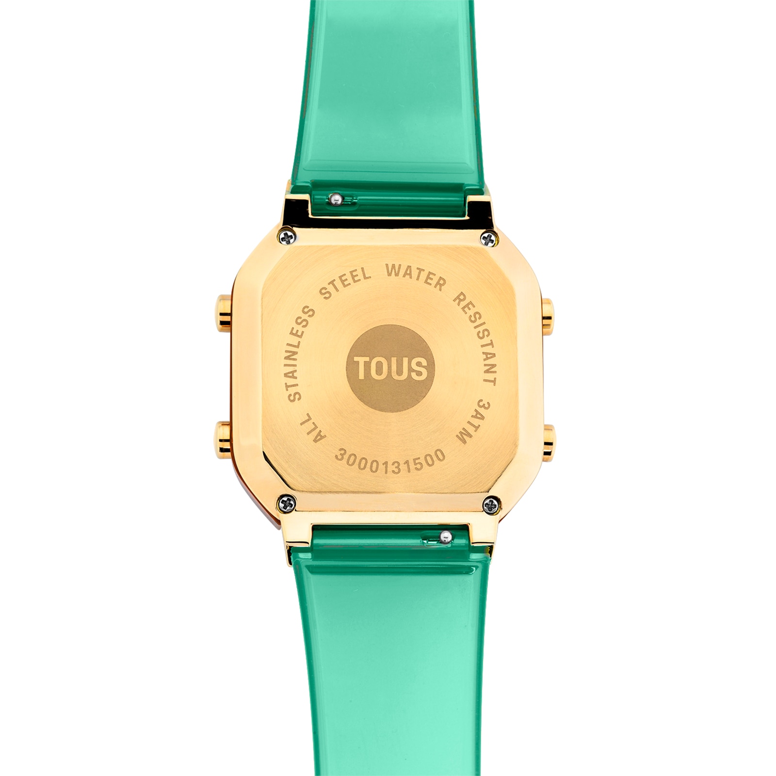 Reloj digital de policarbonato menta y acero IPG dorado D-BEAR Fresh