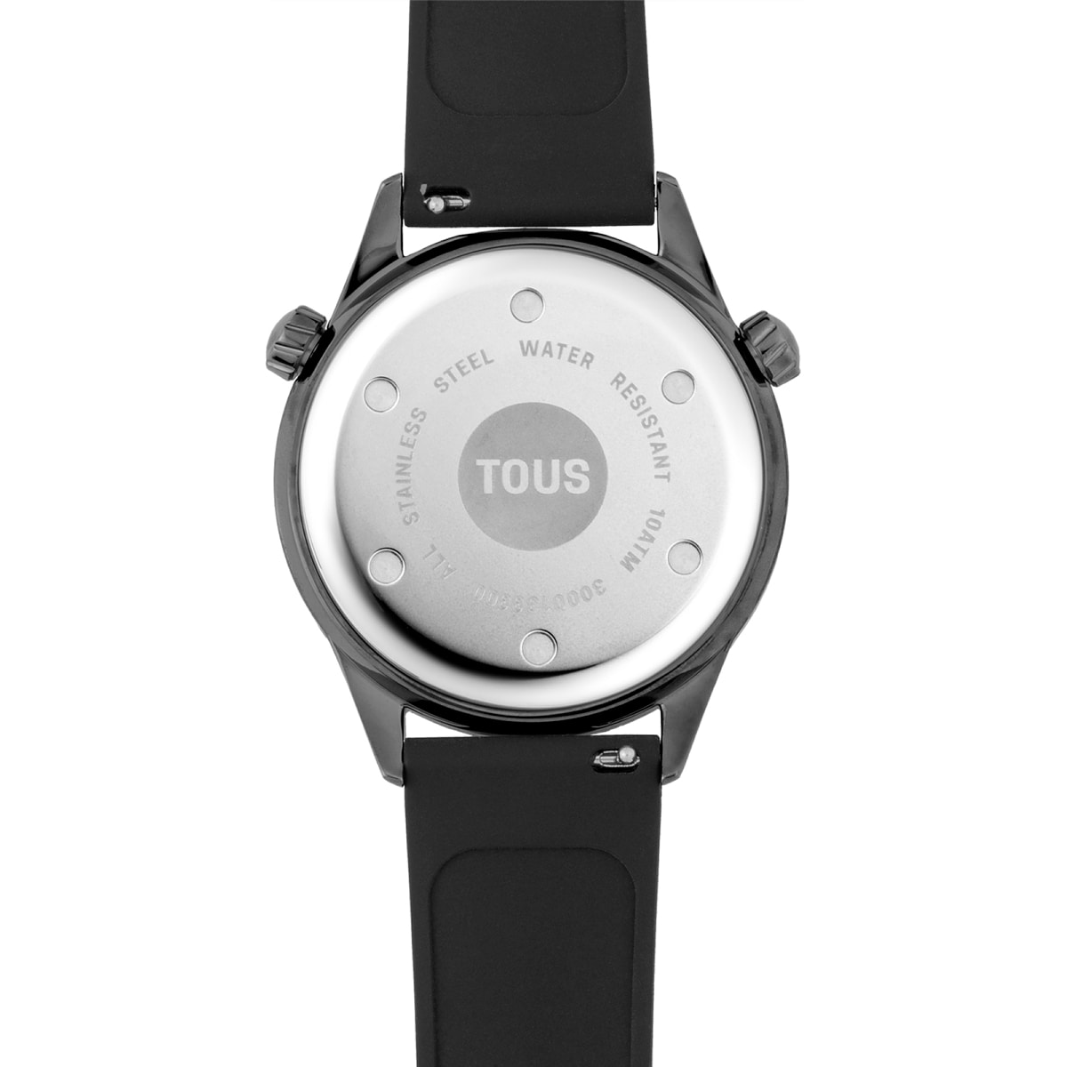 Analog Watch with black silicone strap and gold-colored IP steel case TOUS Now