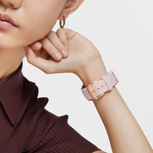 gmt automatic Watch with pink silicone strap, rose-colored IPRG steel case and mother-of-pearl face TOUS Now