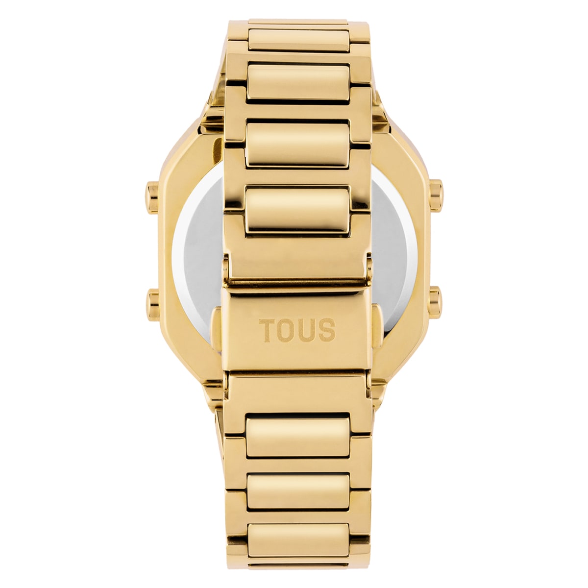 Reloj digital con brazalete de acero IPG dorado D-BEAR