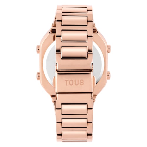 Reloj digital con brazalete de acero IPRG rosa D-BEAR