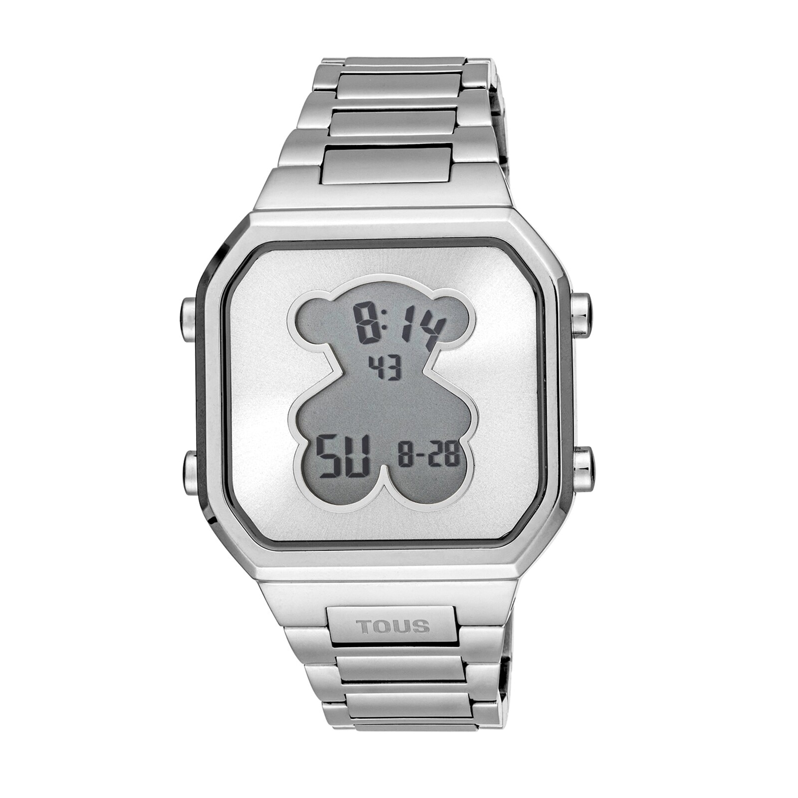 Digital Watch with stainless steel bracelet D-BEAR
