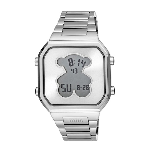 Reloj digital con brazalete de acero SS D-BEAR