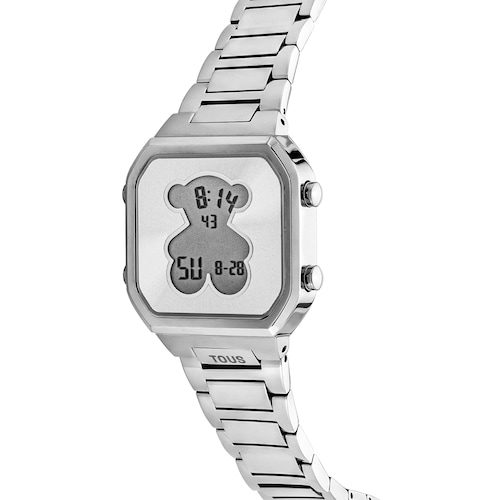 Reloj digital con brazalete de acero SS D-BEAR