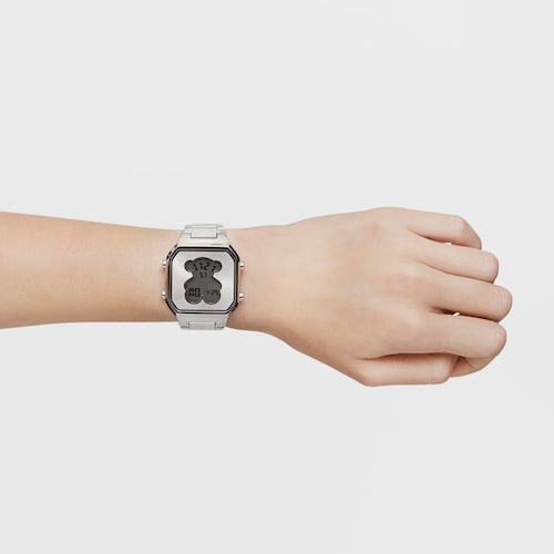 Reloj digital con brazalete de acero SS D-BEAR