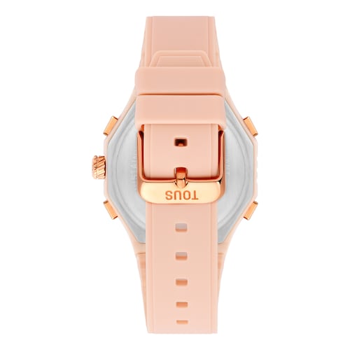 Nude-colored IPRG Steel analog-Digital Watch with pink nylon Bracelet Bet