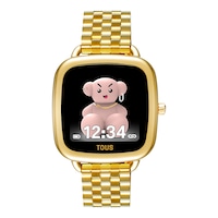 D-Connect Smartwatch with gold-colored IPG steel bracelet