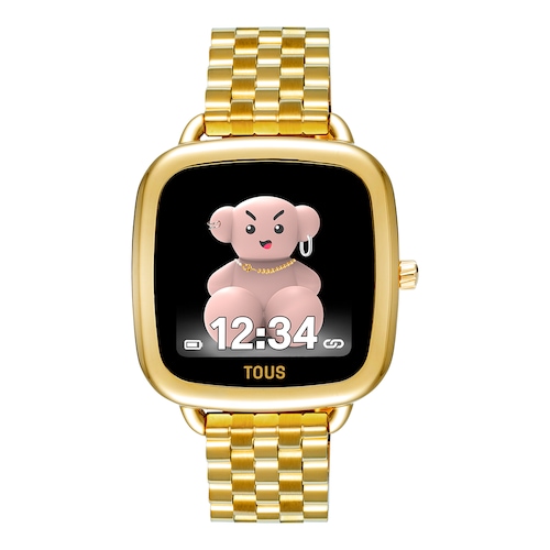 D-Connect Smartwatch with gold-colored IPG steel bracelet