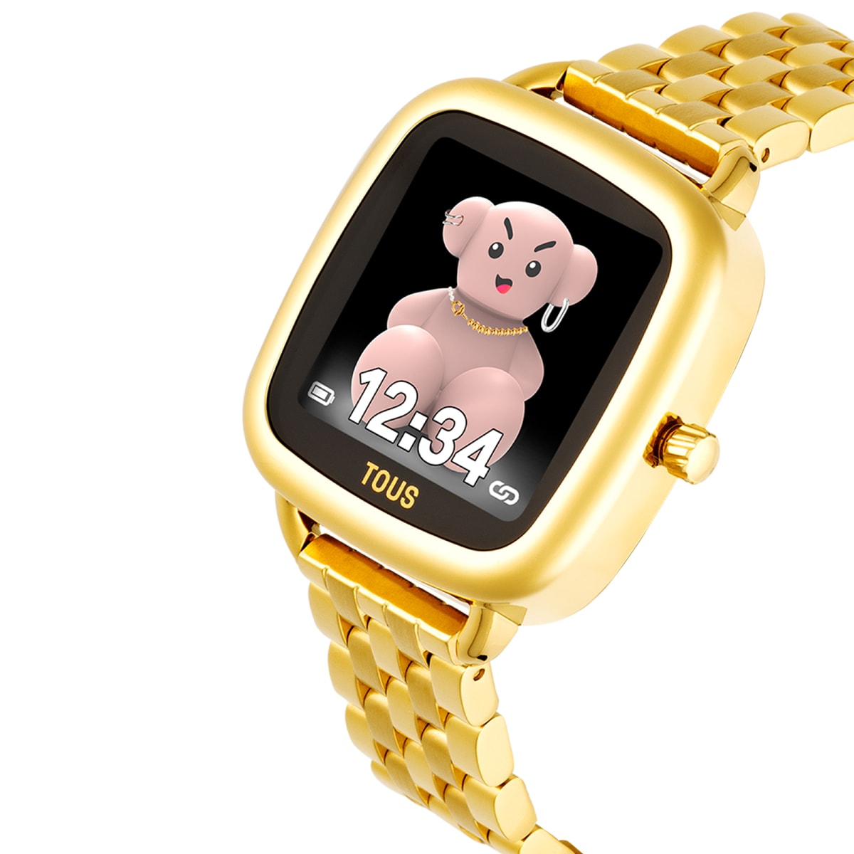 D-Connect Smartwatch with gold-colored IPG steel bracelet