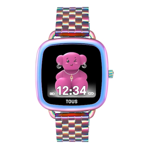 Smartwatch with iridescent IP steel bracelet D-Connect