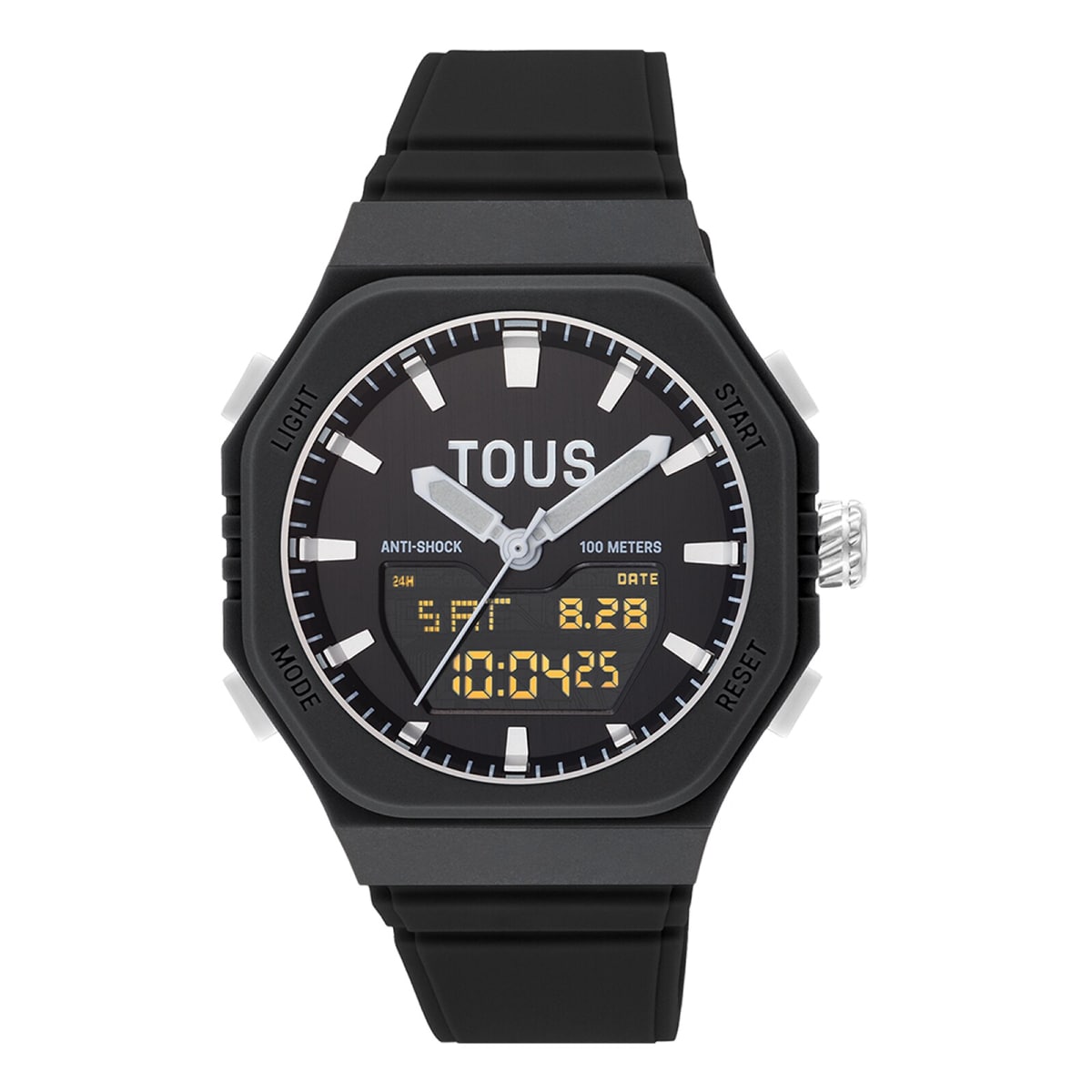 Tous - Reloj Analógico/Digital De Acero Y Brazalete De Nylon Negro Bet - Único