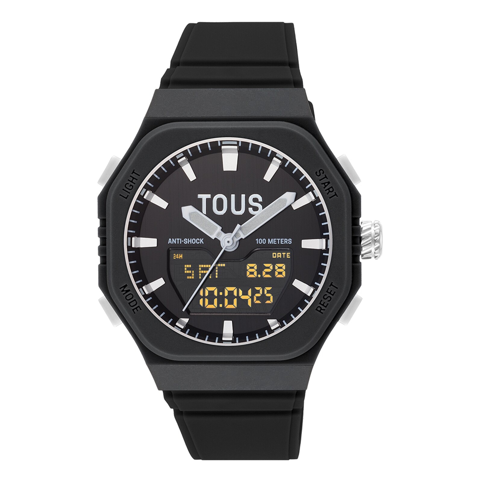 Relógio analógico/digital em aço e bracelete em nylon preto Bet | TOUS