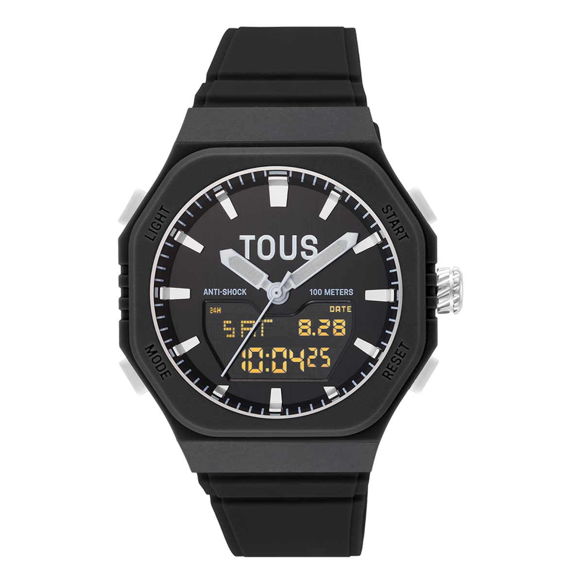 Steel analog-digital Watch and black nylon bracelet Bet