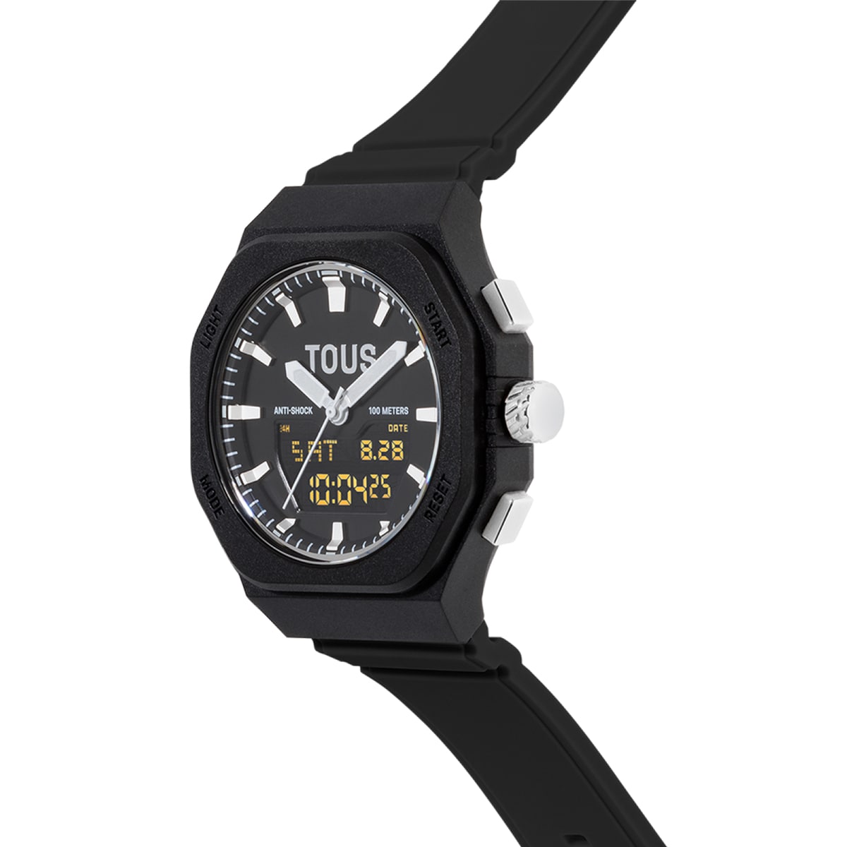 Steel analog-digital Watch and black nylon bracelet Bet