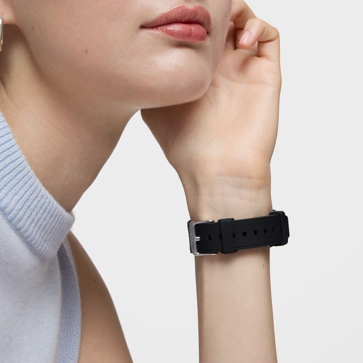 Steel analog-digital Watch and black nylon bracelet Bet