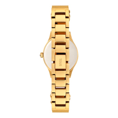 Analog Watch with gold-colored IPG steel bracelet and mother-of-pearl face Epic Icon Mesh
